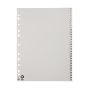 Ordnerregister A4 Blanko, 31 Registerbltter nummeriert, grau