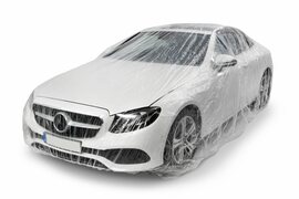 Autoabdeckhaube Autoplane PE transparent 430�630cm in Werkstattqualit�t