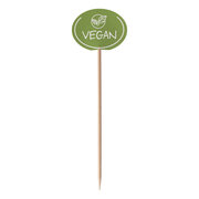 Kennzeichnungspicker Deko-Picker Vegan 12 cm gr�n, 100 Stk.