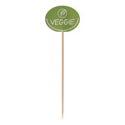 Kennzeichnungspicker Deko-Picker Veggie 12 cm gr�n, 100 Stk.