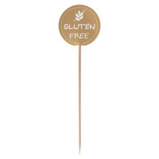 Kennzeichnungspicker Deko-Picker Glutenfrei 12 cm braun, 100 Stk.