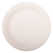 Teller aus Pappe rund �23cm wei�, 100 Stk.