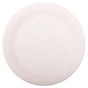 Teller aus Pappe rund �26cm wei�, 100 Stk.