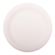 Teller aus Pappe rund �28cm wei�, 50 Stk.