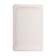 Teller aus Pappe eckig 13x20cm wei�, 250 Stk.