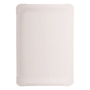 Teller aus Pappe eckig 16.5x23cm wei�, 250 Stk.
