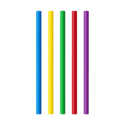 Trinkhalme Strohhalme Kunststoff PP Mehrweg bunt 240 mm  8mm, 500 Stk.
