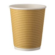 Kaffeebecher Hei�getr�nkebecher doppelwandig braun Kraftpapier 200 ml (max 270ml), 25 Stk.