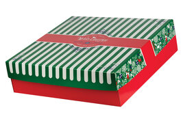 Keksbox Geb�ckkarton mit Alubeschichtung Weihnachten 350 x 350 x 100mm, 42 Stk.