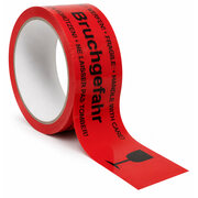 Warnband Klebeband 48mmx66m activaTape Low Noise rot mit Aufdruck Bruchgefahr