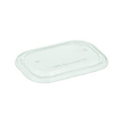 Deckel transparent aus rPet fr Pappschalen rechteckig 173x120mm, 50 Stk.