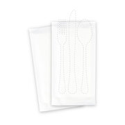 Bestecktaschen wei 240x125mm inkl. Serviette 390x380mm wei, 500 Stk.
