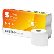 Satino Smart Toilettenpapier 3-lagig recycling System MT1, 64 Rollen je 250 Blatt