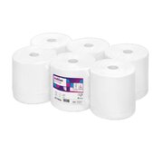 Satino Prestige Rollenhandtuch, System PT1, 2-lagig 6 Rollen � 612 Abrisse, 20,5cm x 150m, wei�