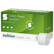 Satino Comfort System Toilettenpapier Gro�rollen 2-lagig  JT3 System 24 Rollen je 724 Blatt