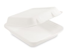 Bio Men�boxen Lunch-Boxen Sandwichbox Zuckerrohr kompostierbar 220x200x67mm, 50 Stk.