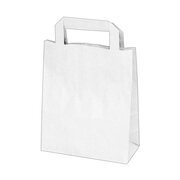 Papiertragetaschen 22 x 18 x  8 cm mit EAN-Code wei�, 250 Stk.