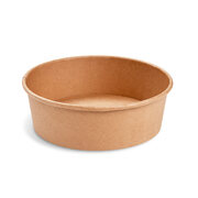 Salatschalen Feinkostschalen braun �185mm Pappe PE-beschichtet 1100ml, 50 Stk.