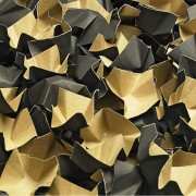 DECOFILL dekorative Papier-Verpackungschips Polsterchips, schwarz, 400 Liter