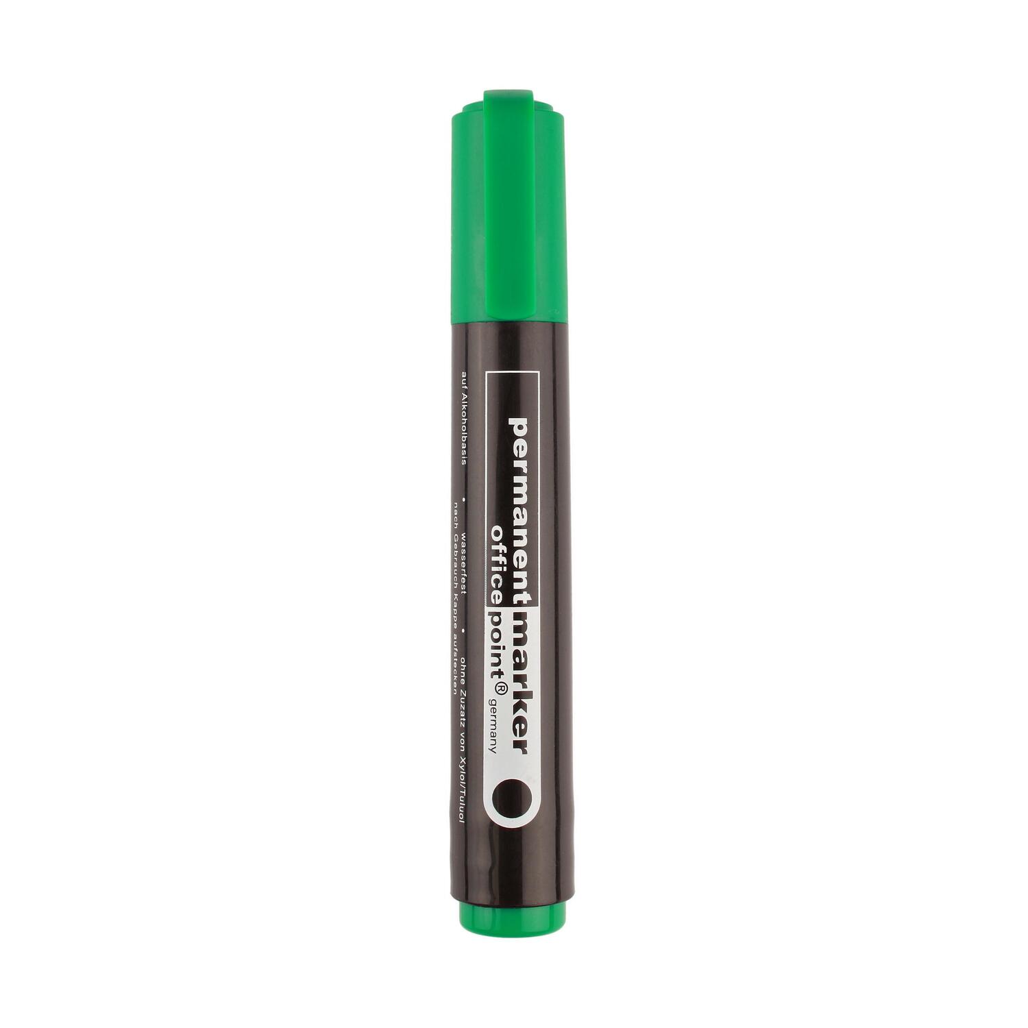 Permanent Marker 1-5 mm Rundspitze gr�n, 10 Stk.