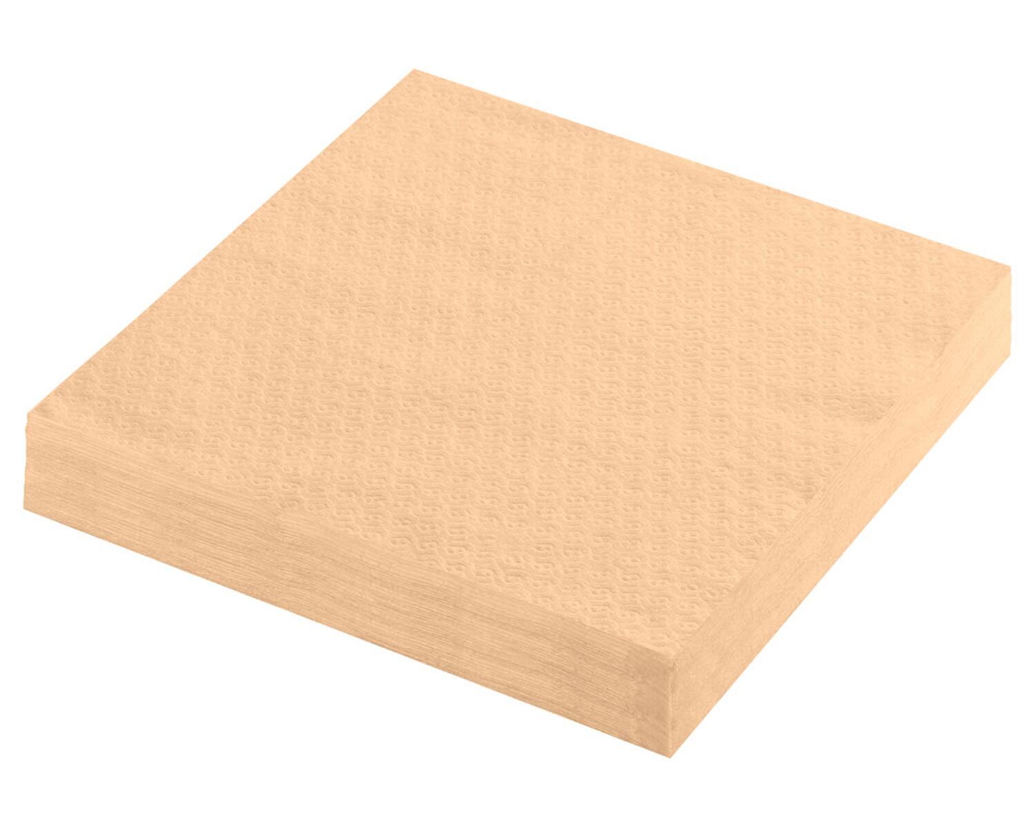 Servietten Pr�geservietten 1-lagig, 33 x 33 cm, apricot, 100 Stk.
