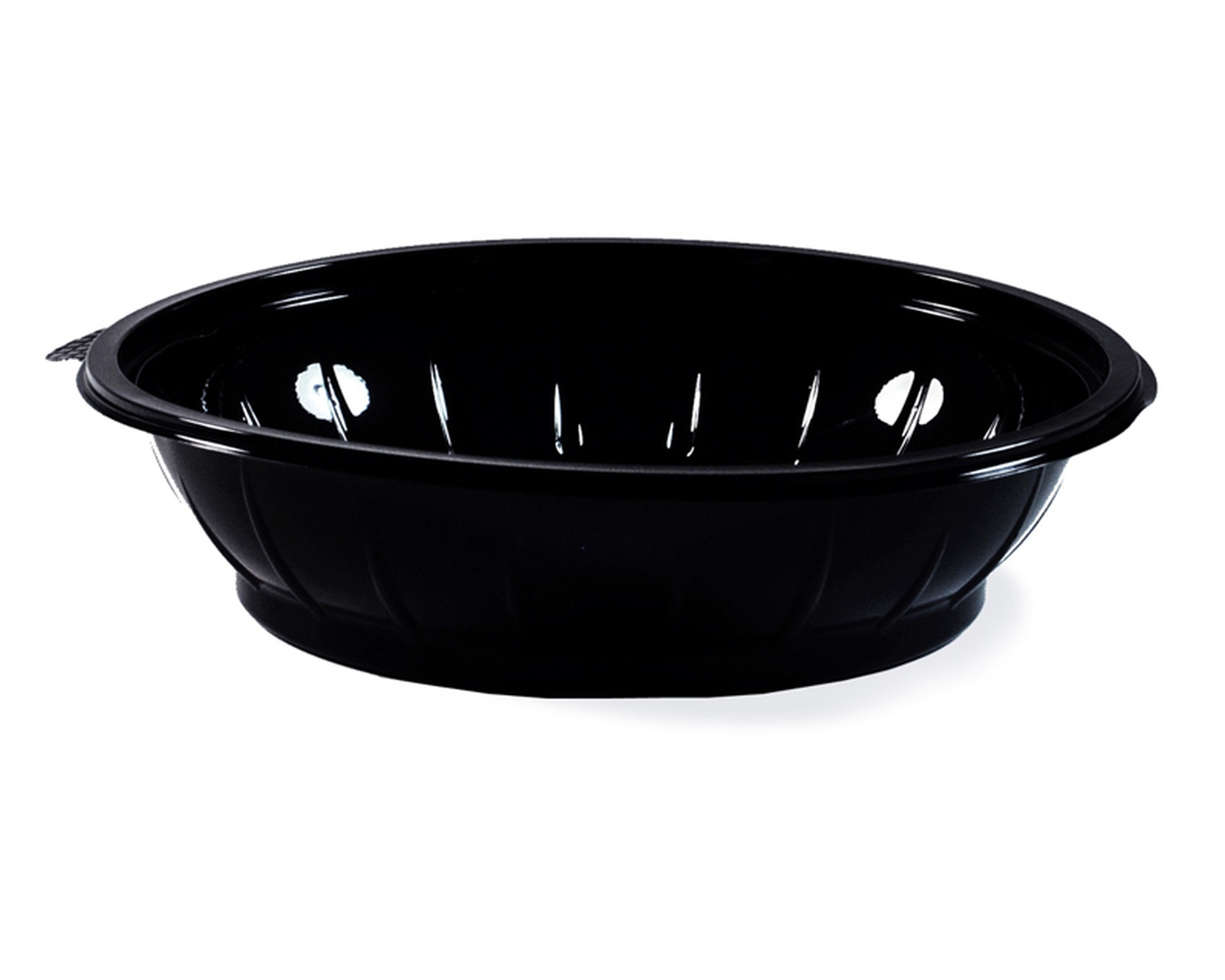 Salatschalen rund � 23 x 5,1 cm schwarz 1000 ml (PET), 50 Stk.