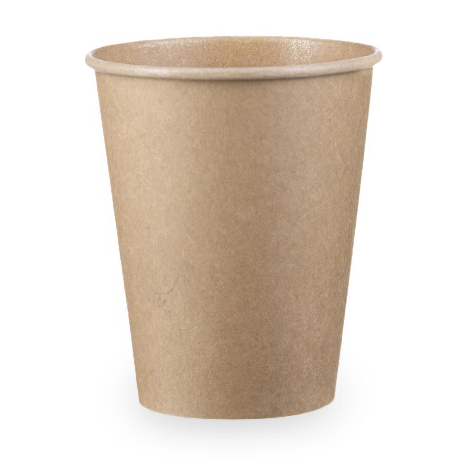 Kaffeebecher Coffee To Go  Pappbecher 100% ohne Kunststoff braun 300ml, 50 Stk.