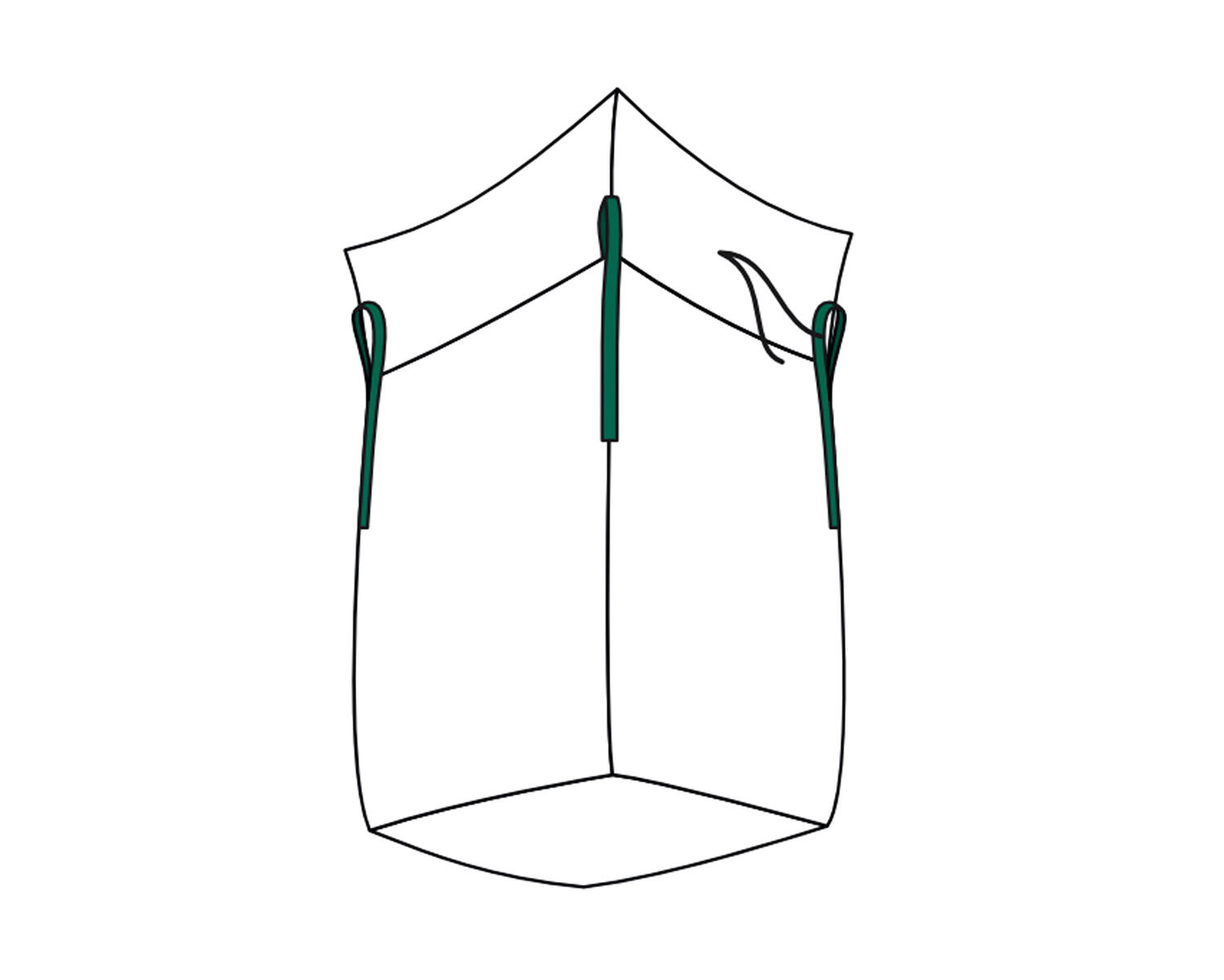 Big Bag  90x90x110cm Standard unbeschichtet SWL 1.000kg  mit Sch�rze