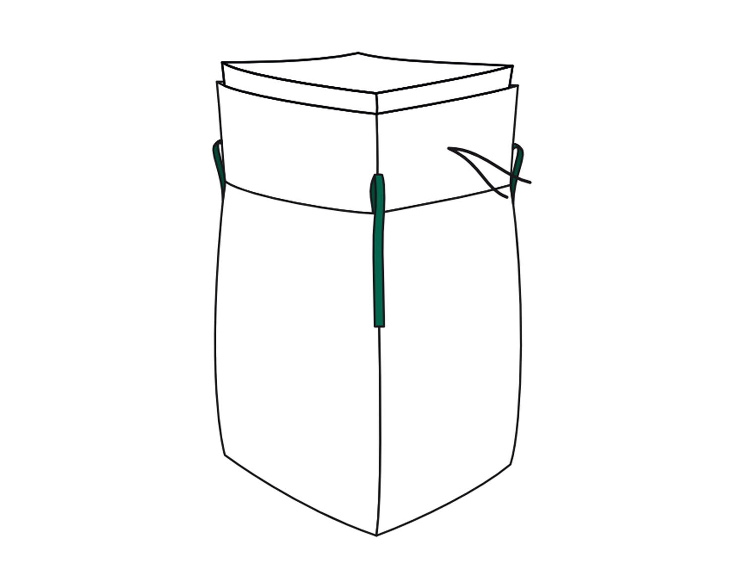 Big Bag  90x90x110cm mit Sch�rze und Inliner SWL 1.000kg