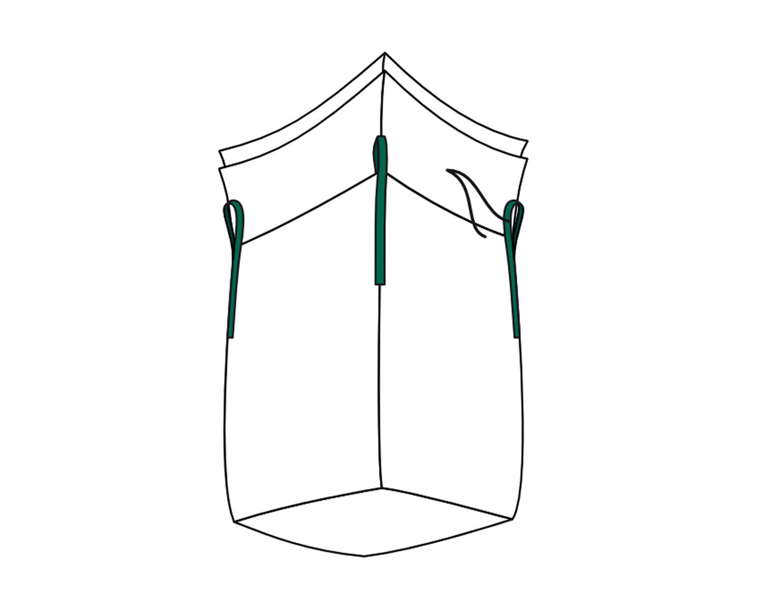 Big Bag  90x90x110cm mit Sch�rze und Inliner SWL 1.000kg