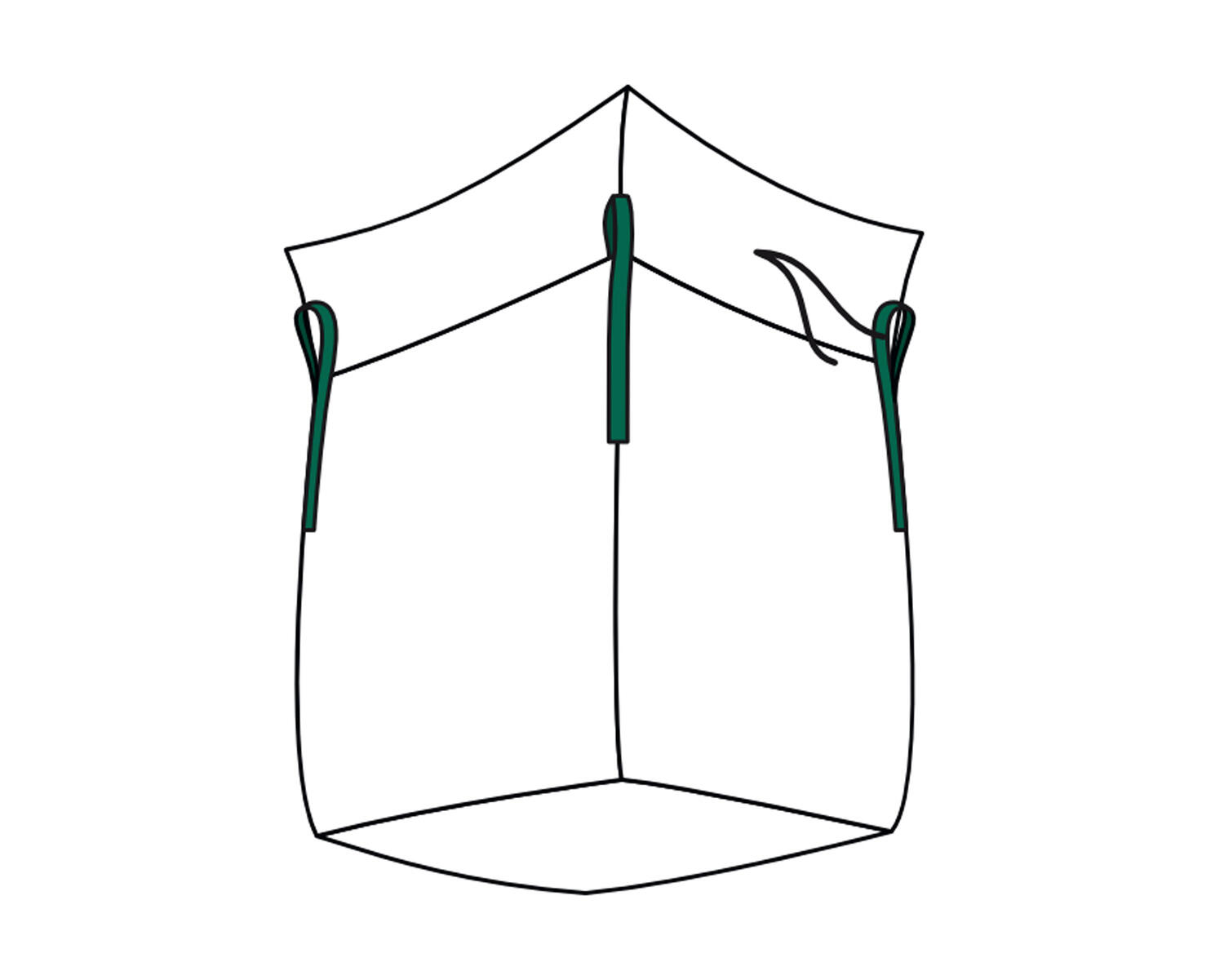 Big Bag 100x100x100cm unbeschichtet SWL 1.000kg mit Schrze