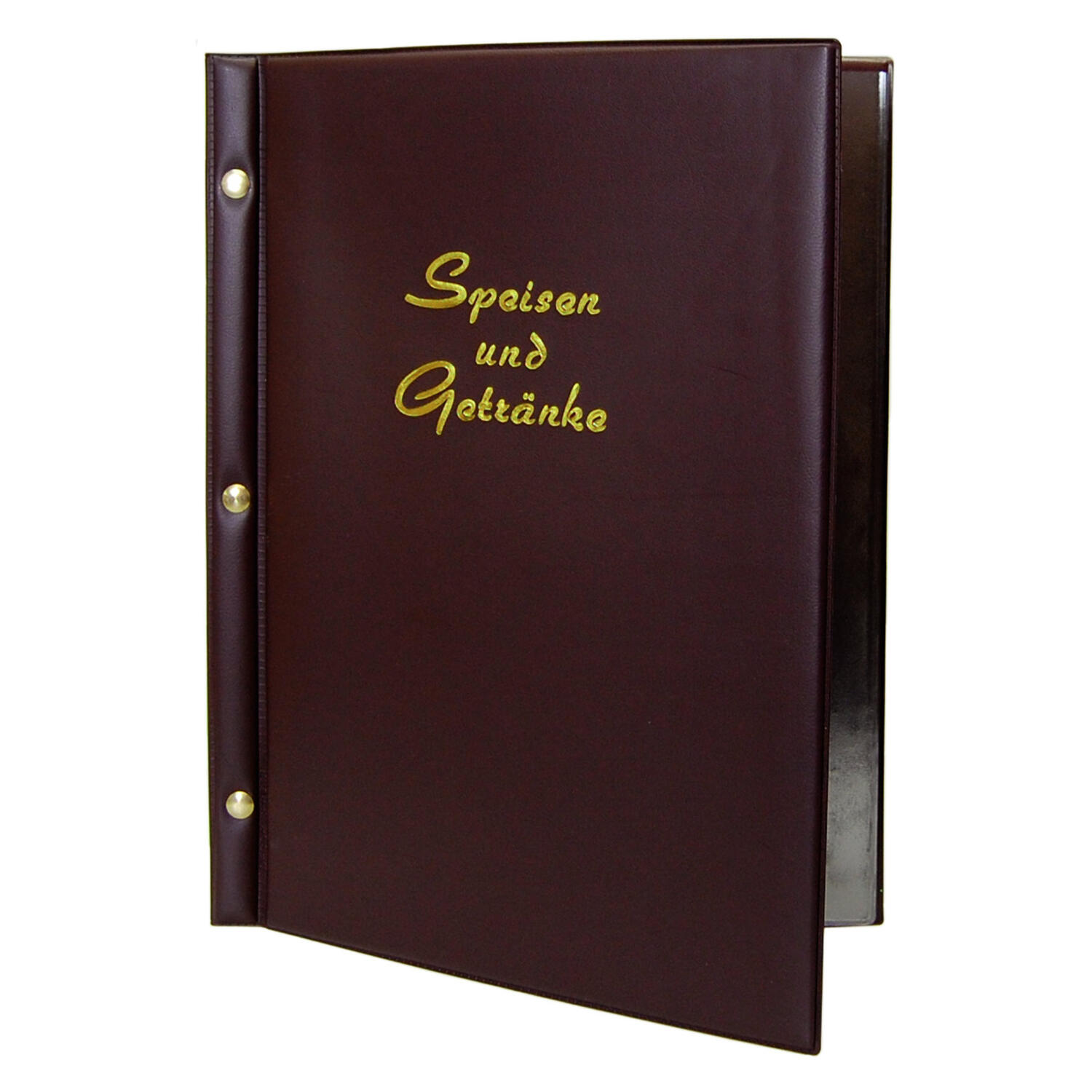 Speisekarte (PVC) Speisen und Getr�nke dunkelbraun, 8 Seiten, A4, 1 Stk.