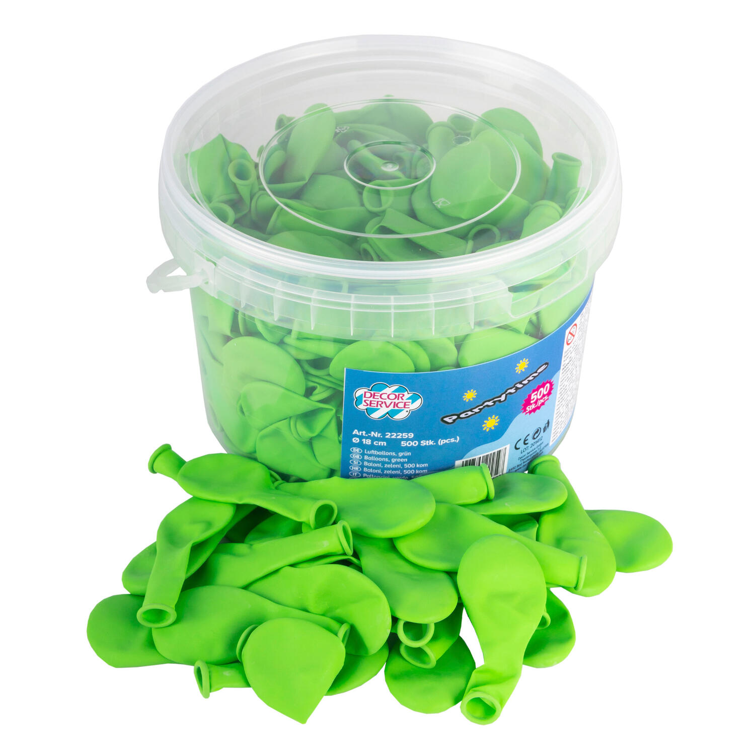 Luftballons, gr�n, �18cm, 500 Stk.