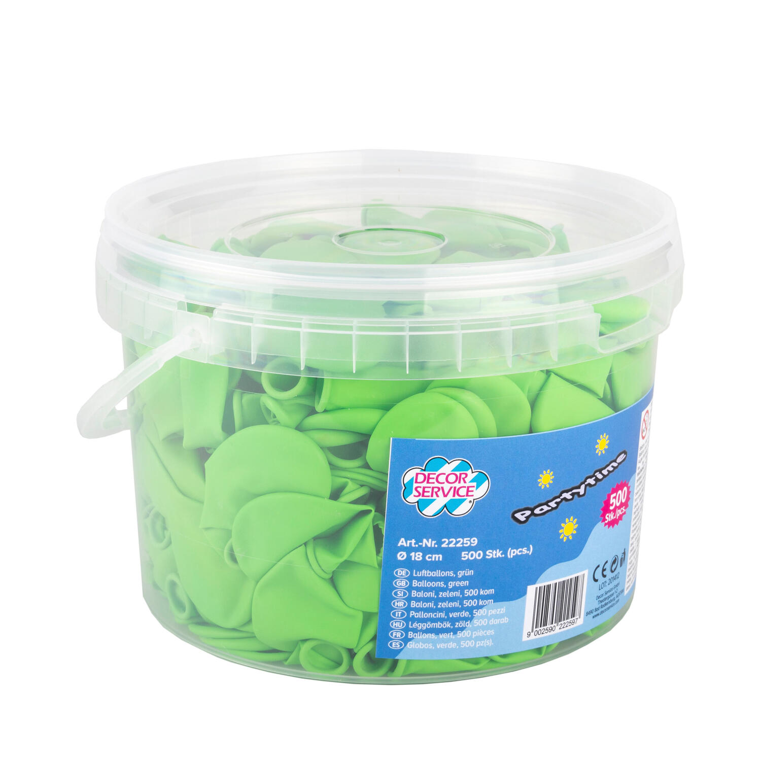 Luftballons, gr�n, �18cm, 500 Stk.