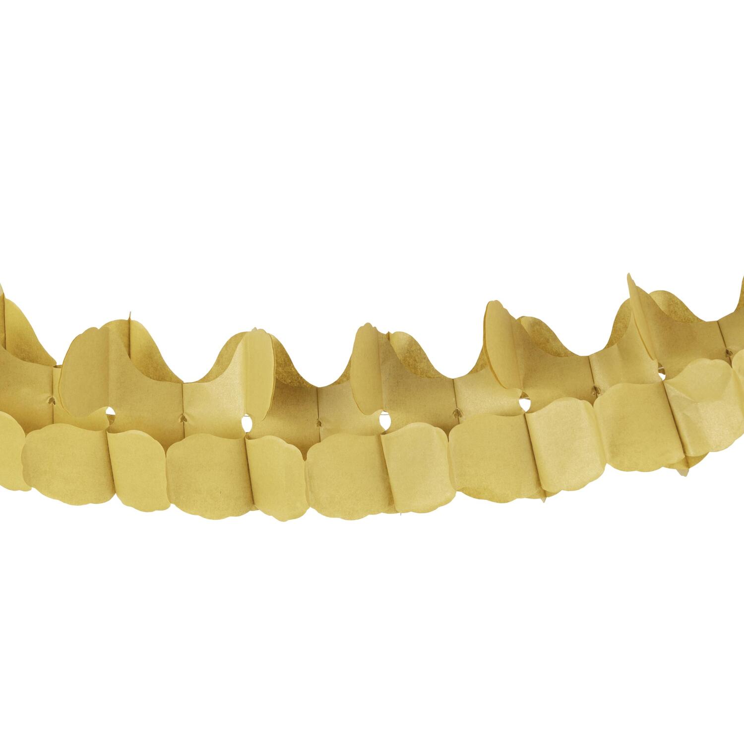 Girlande aus Papier schwer entflammbar gold 16x10.5cm 3.6m, 1 Stk.