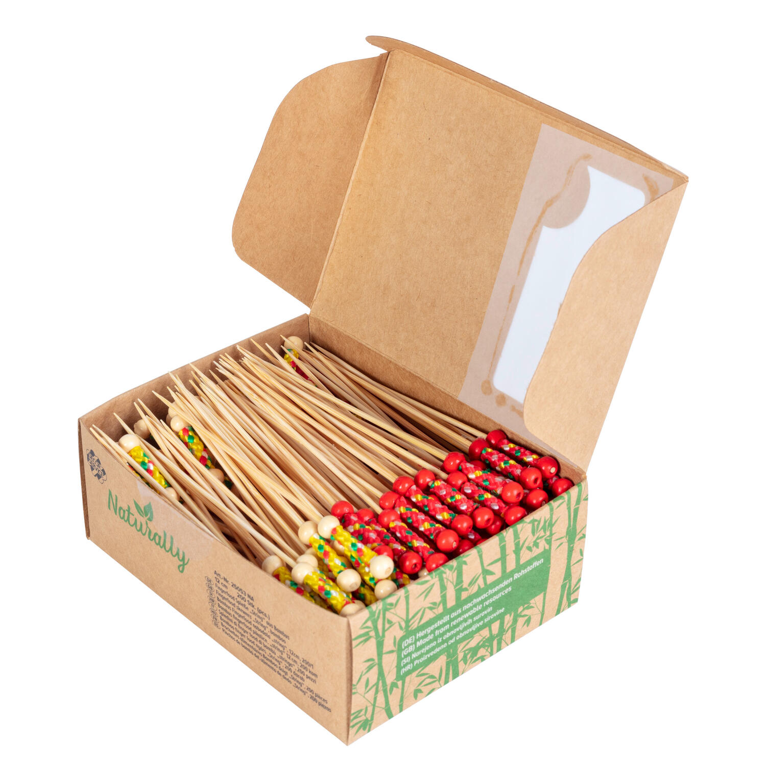 Fingerfood Spie�e String aus Bambus, 12cm, 200 Stk.
