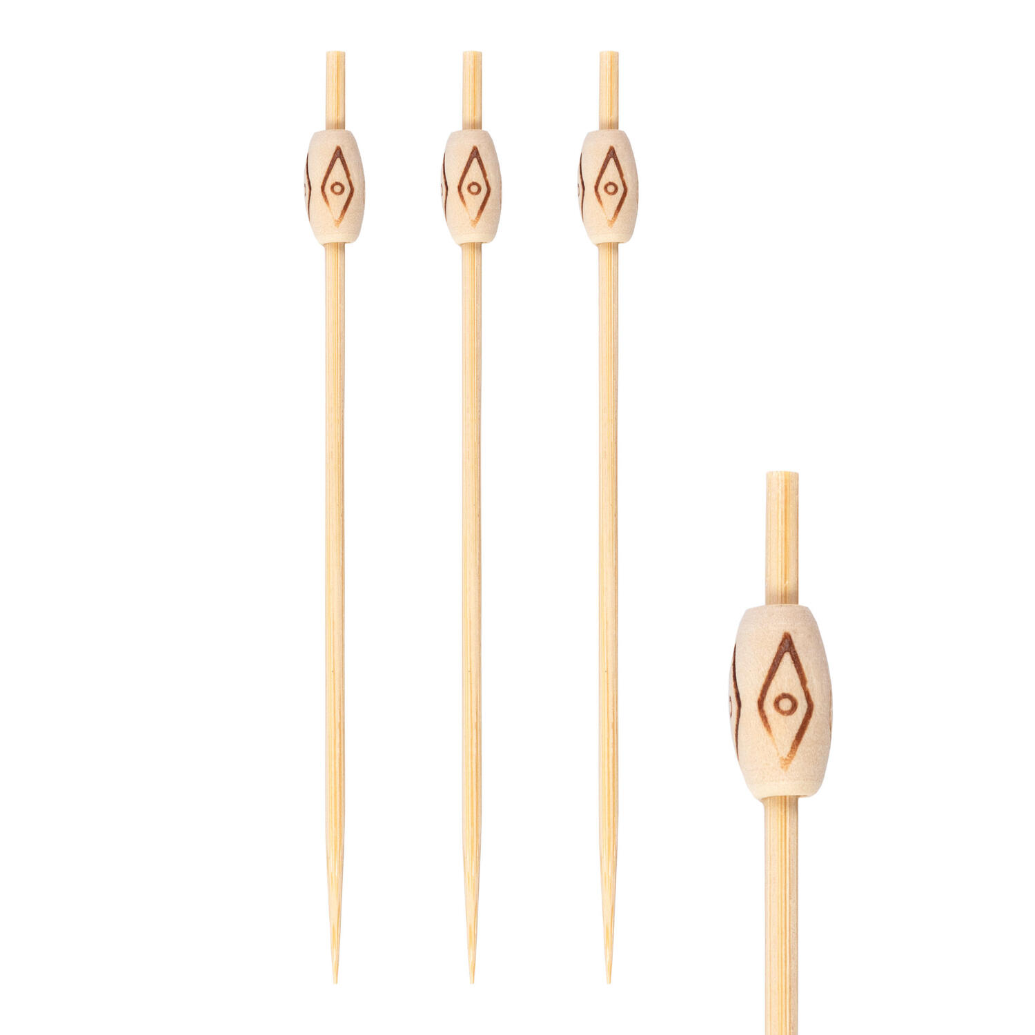 Fingerfood Spie�e Rhombus aus Bambus, 12cm, 200 Stk.