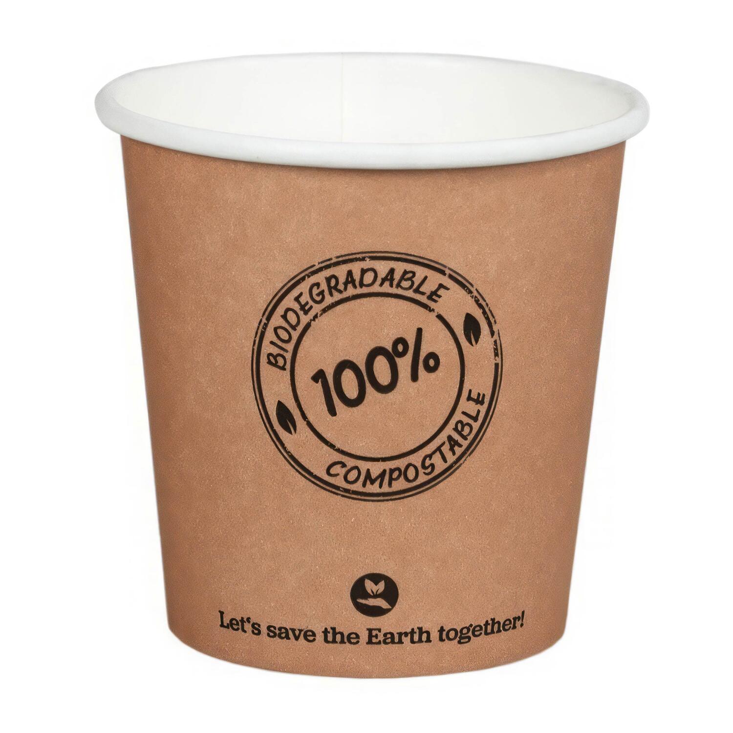 BIO Pappbecher 100ml �6.2cm, -10�C bis 100�C, 50 Stk.