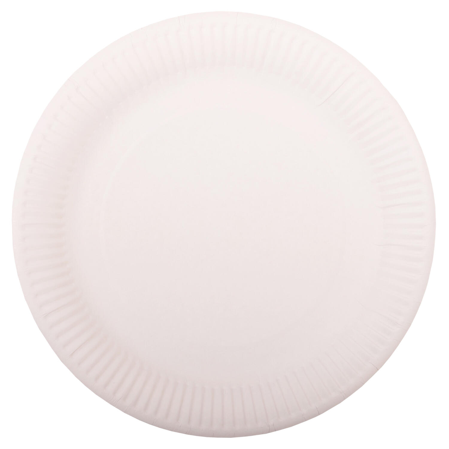 Teller aus Pappe rund �26cm wei�, 100 Stk.