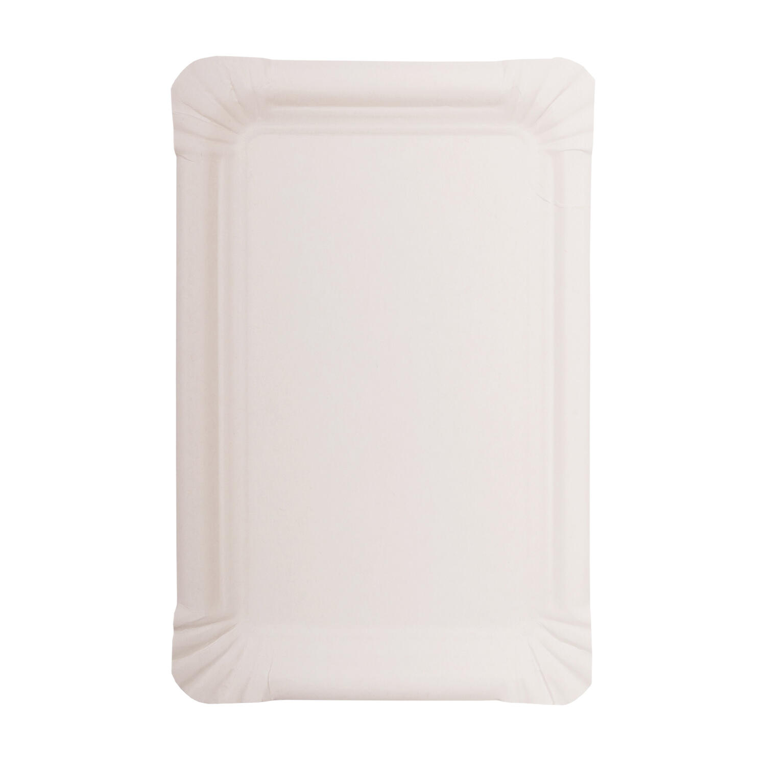 Teller aus Pappe eckig 13x20cm wei�, 250 Stk.