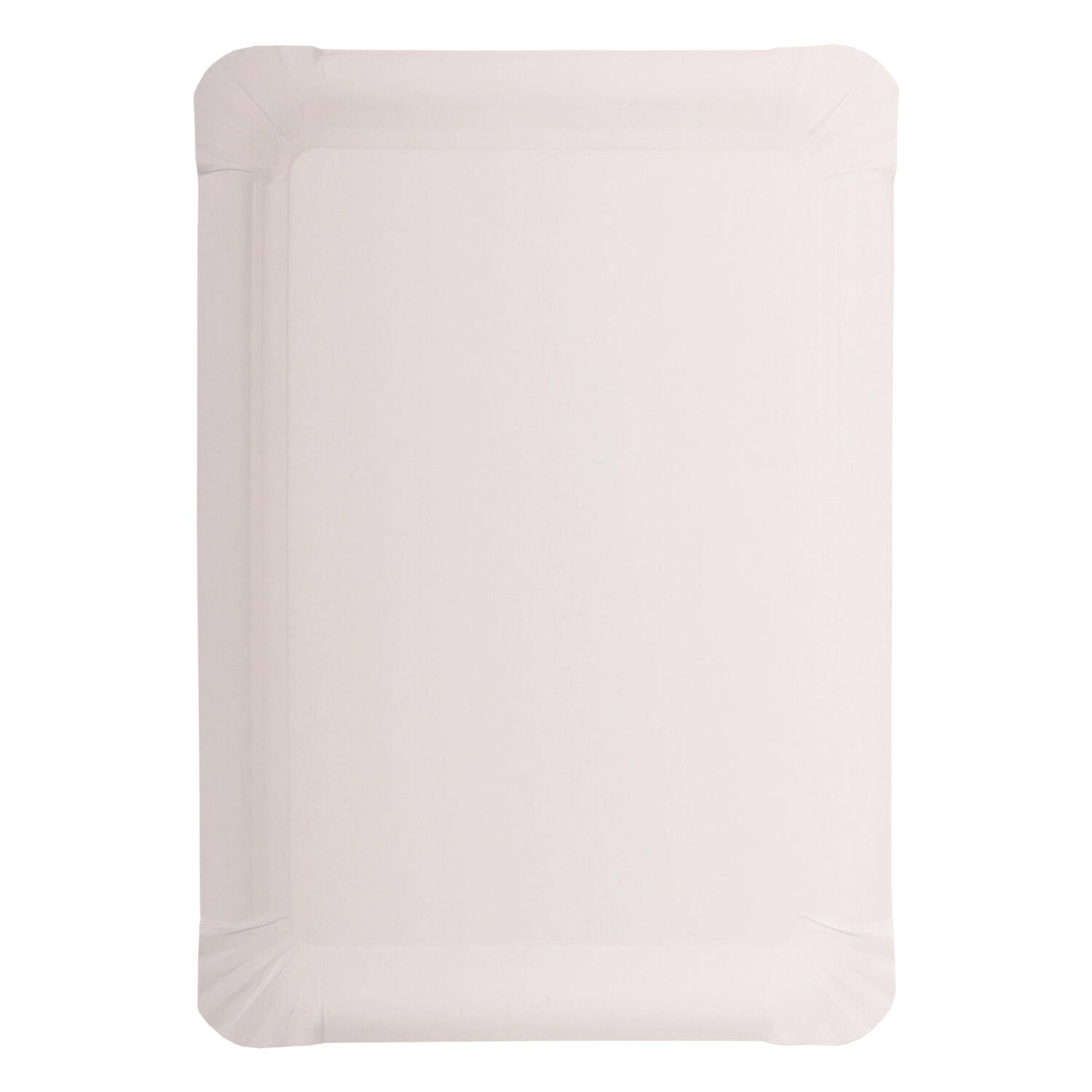 Teller aus Pappe eckig 16.5x23cm wei�, 250 Stk.