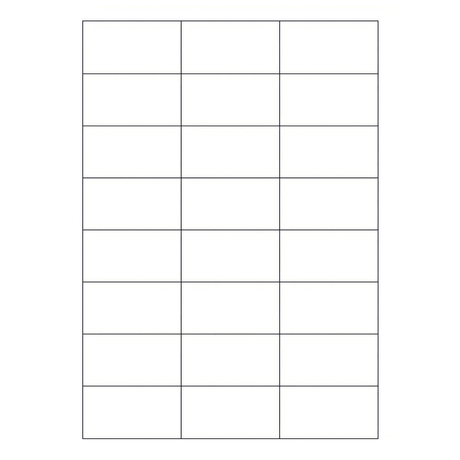 Etiketten Labels selbstklebend wei� 70 x 37.1mm auf DIN A4, 2400 Stk.