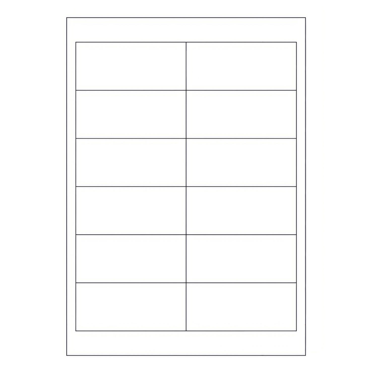 Etiketten Labels selbstklebend wei 97 x 42.3mm auf DIN A4, 1200 Stk.