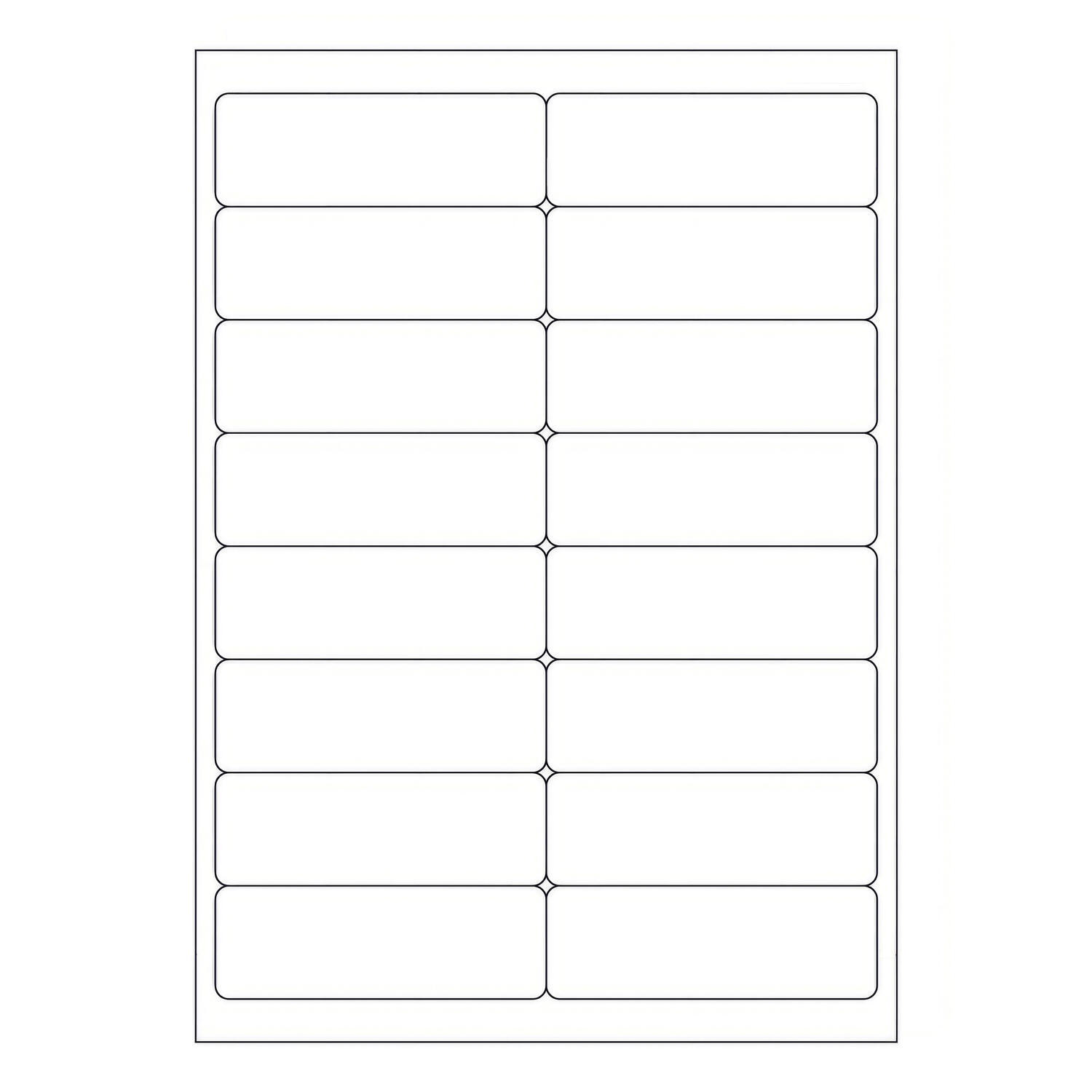 Etiketten Labels selbstklebend wei� 99.1 x 33.9mm auf DIN A4, 1600 Stk.