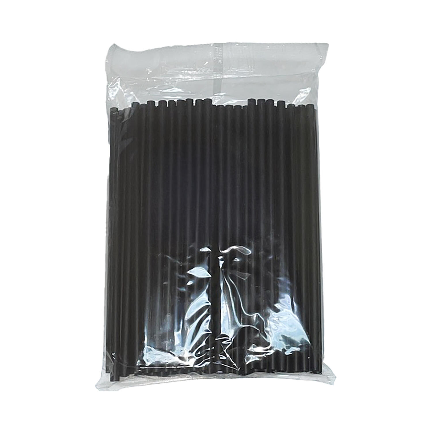 Trinkhalme Strohhalme Kunststoff PP Mehrweg schwarz 240 mm  8mm, 100 Stk.