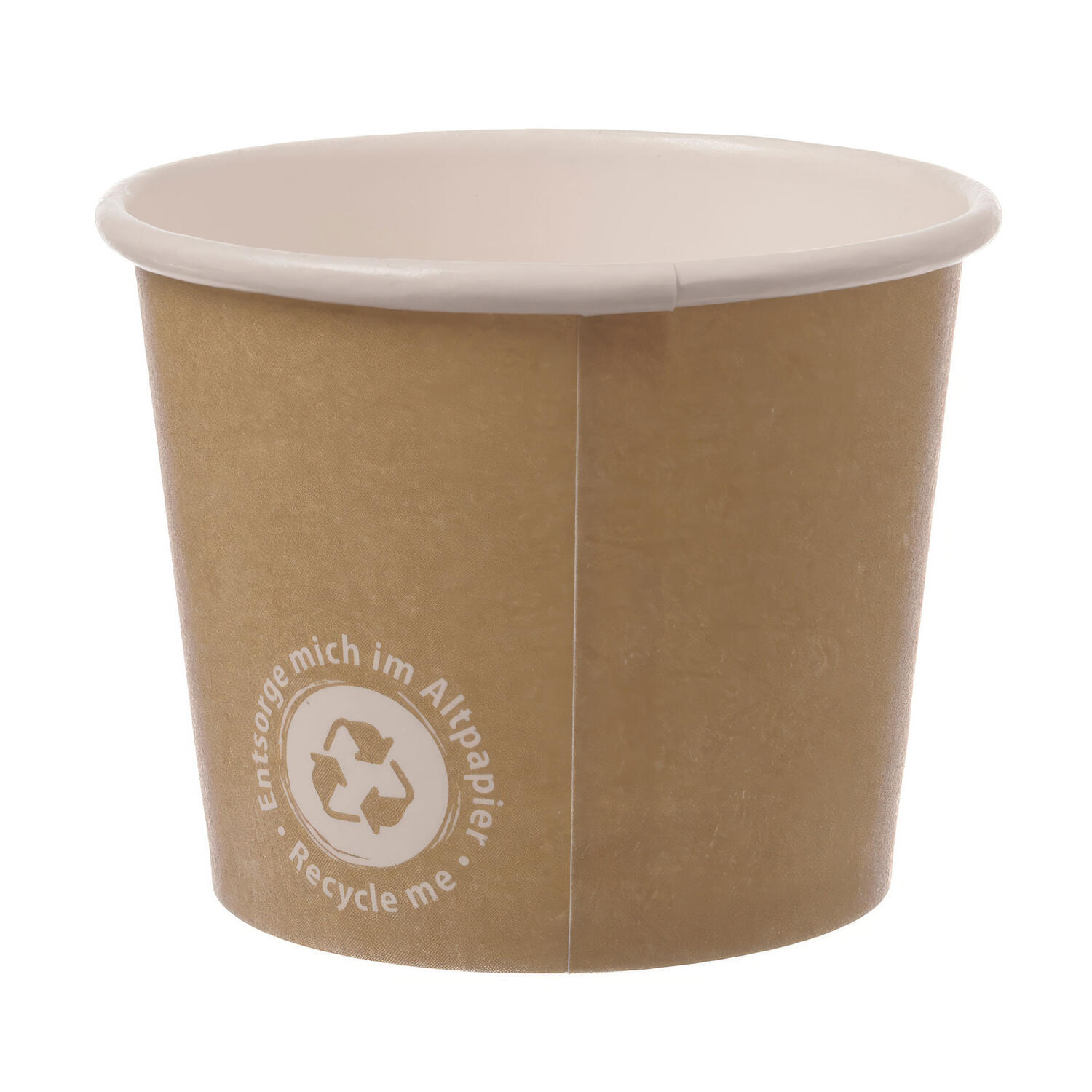 Eisbecher aus Papier 160 ml Recycle Me ohne Kunststoffbeschichtung 4 oz XL, 50 Sk.