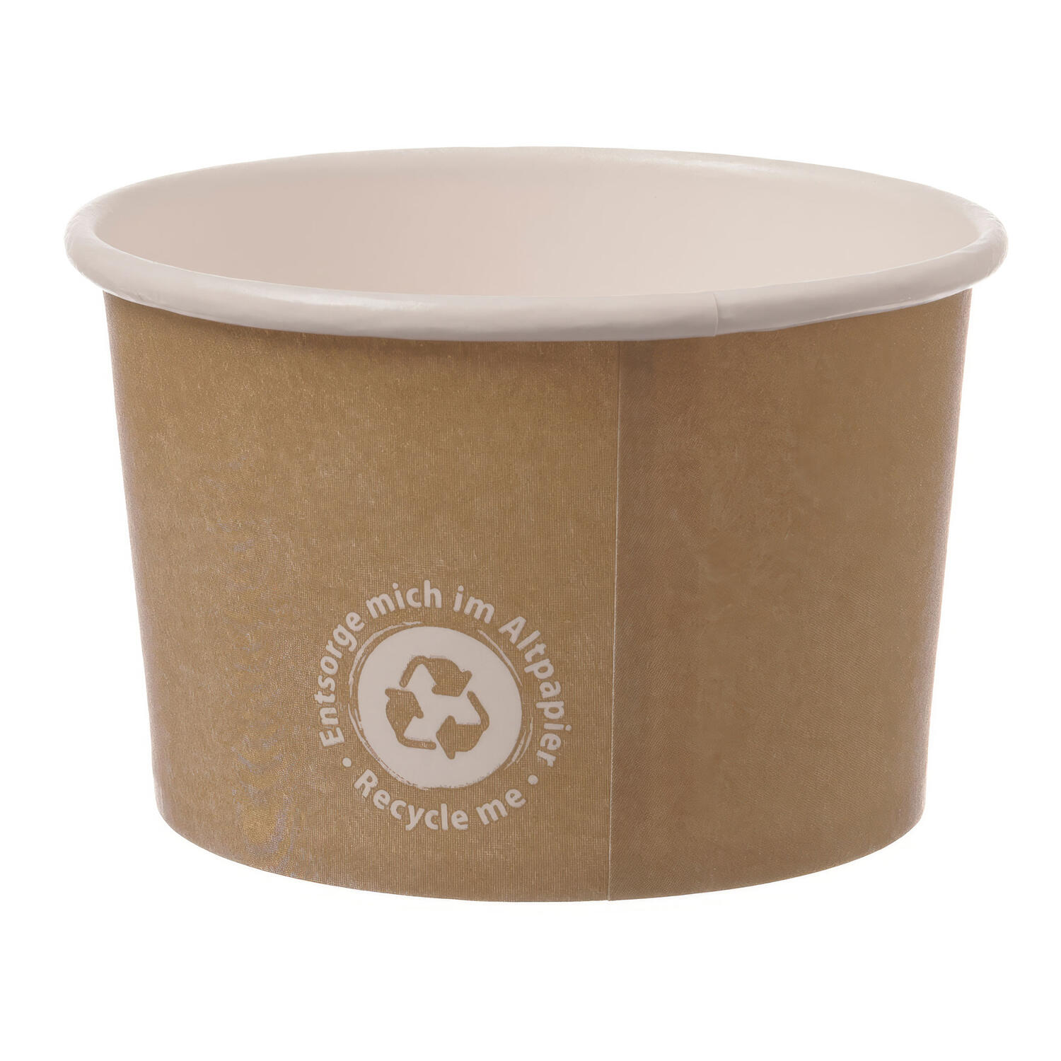 Eisbecher aus Papier 230 ml Recycle Me ohne Kunststoffbeschichtung � 90mm, 54 Stk.