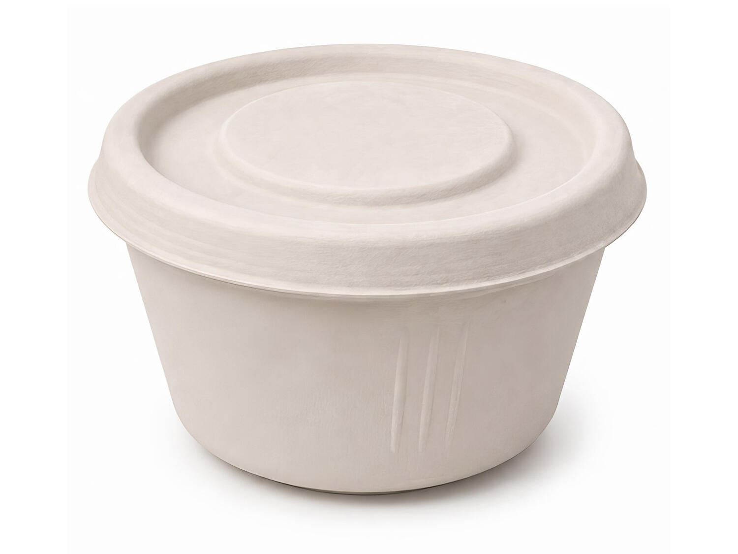 Dressingbecher Dipschale 60ml rund � 62 mm aus Bagasse Zuckerrohr kompostierbar inkl Deckel, 50 Stk.