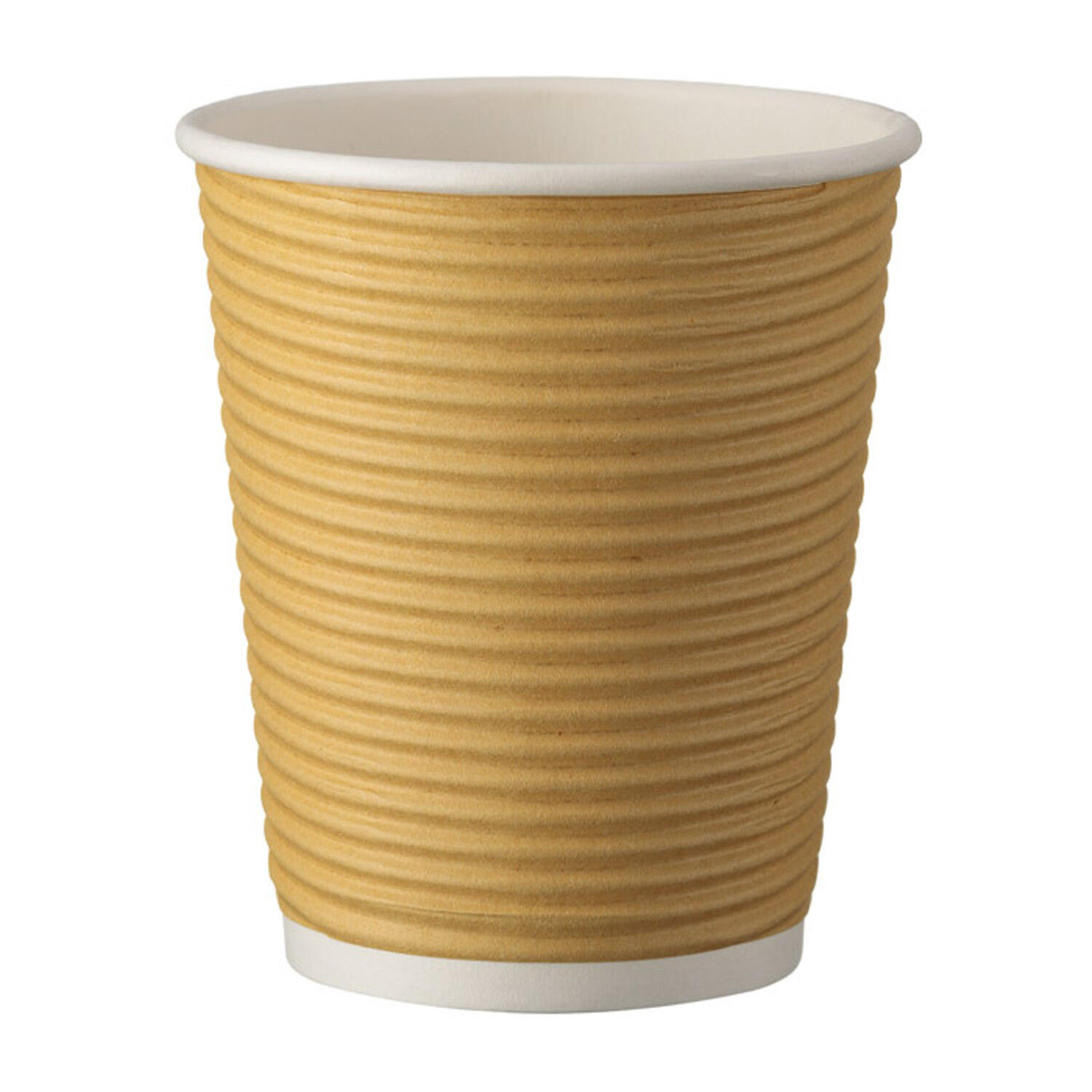 Kaffeebecher Hei�getr�nkebecher doppelwandig braun Kraftpapier 200 ml (max 270ml), 25 Stk.