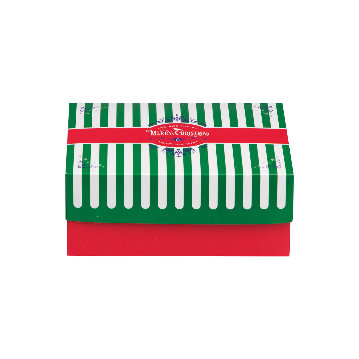 Keksbox Geb�ckkarton mit Alubeschichtung Weihnachten 220 x 220 x 80mm, 95 Stk.